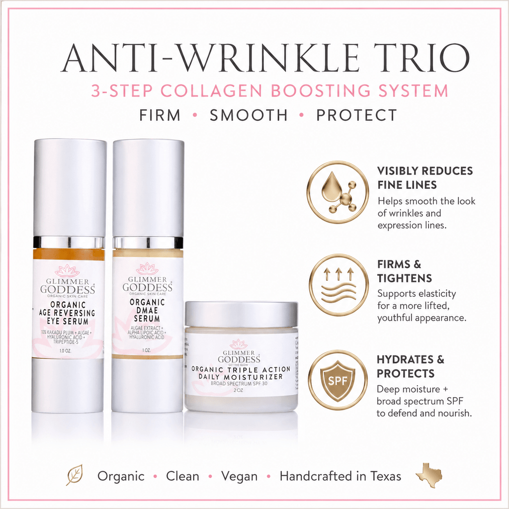 Organic Anti-Wrinkle Trio – 3-Step Collagen Boosting System - Mimi Glow
