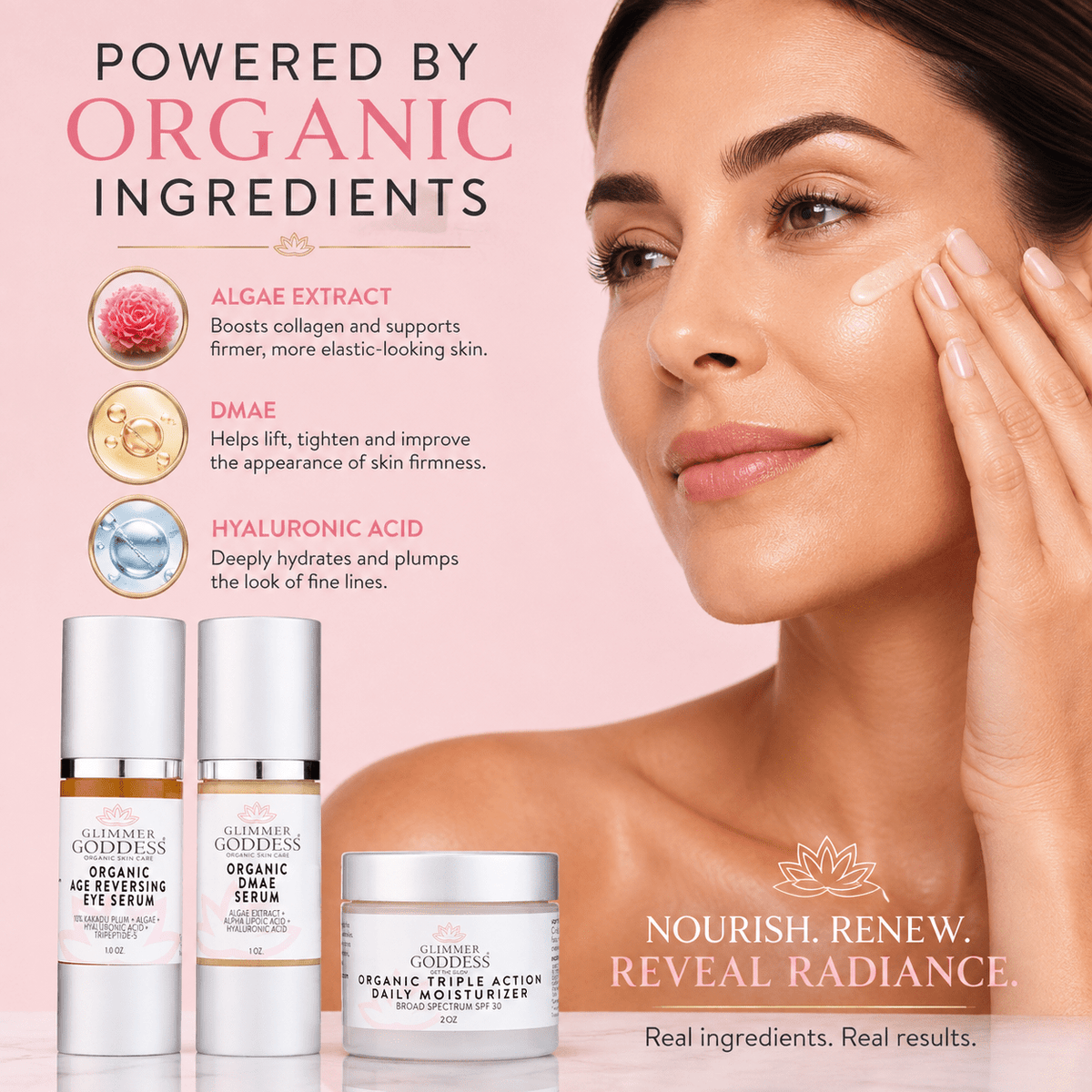 Organic Anti-Wrinkle Trio – 3-Step Collagen Boosting System - Mimi Glow