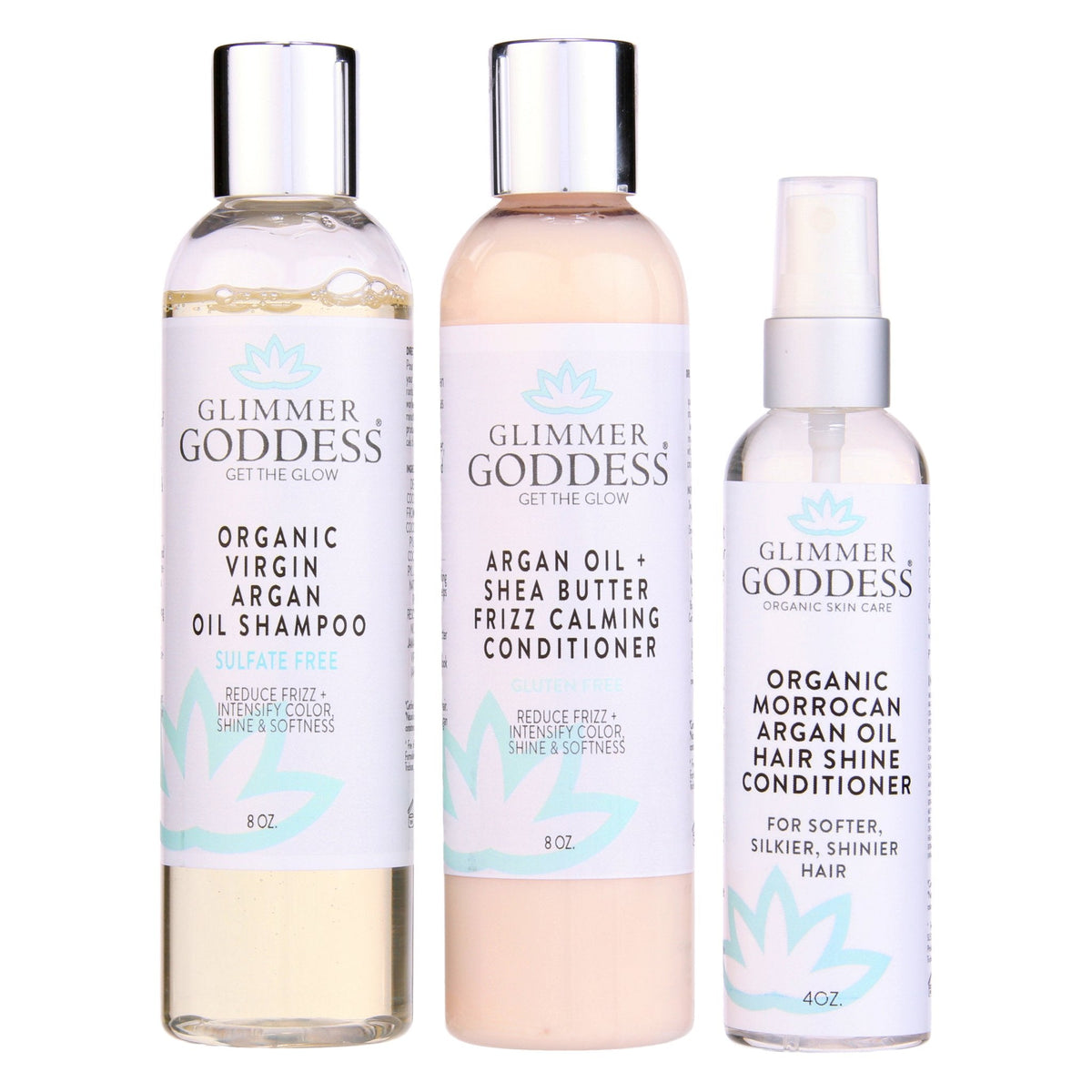 Organic Argan Oil Hair Treatment Trio – Hydrating 3-Step System - Mimi Glow