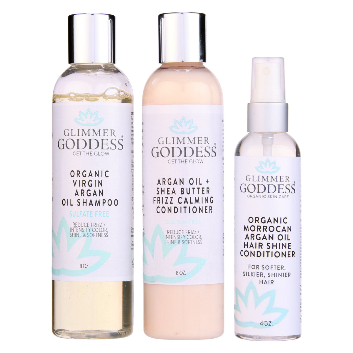 Organic Argan Oil Hair Treatment Trio – Hydrating 3-Step System - Mimi Glow