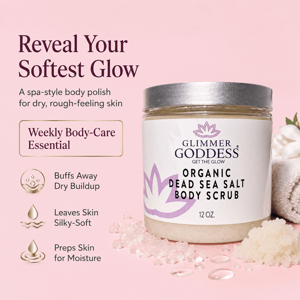 Organic Dead Sea Salt Body Scrub – Exfoliates, Detoxifies & Firms Skin - Mimi Glow