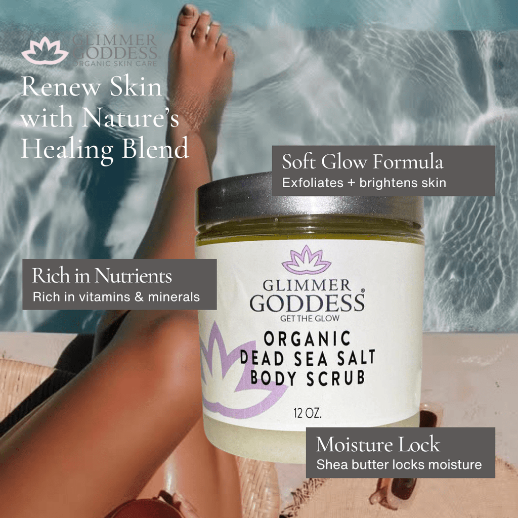 Organic Dead Sea Salt Body Scrub – Exfoliates, Detoxifies & Firms Skin - Mimi Glow