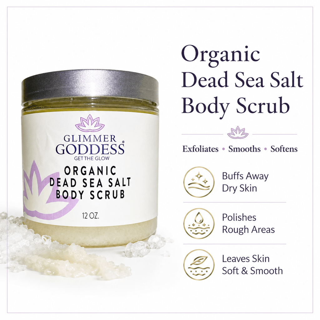 Organic Dead Sea Salt Body Scrub – Exfoliates, Detoxifies & Firms Skin - Mimi Glow
