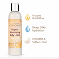 Organic Gold Shimmer Body Lotion – Buildable Luminous Glow - Mimi Glow