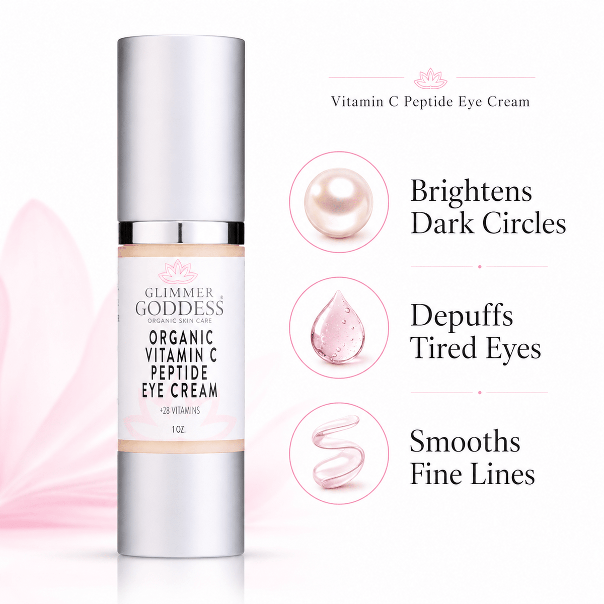 Organic Vitamin C Eye Serum – Peptide Treatment for Dark Circles - Mimi Glow