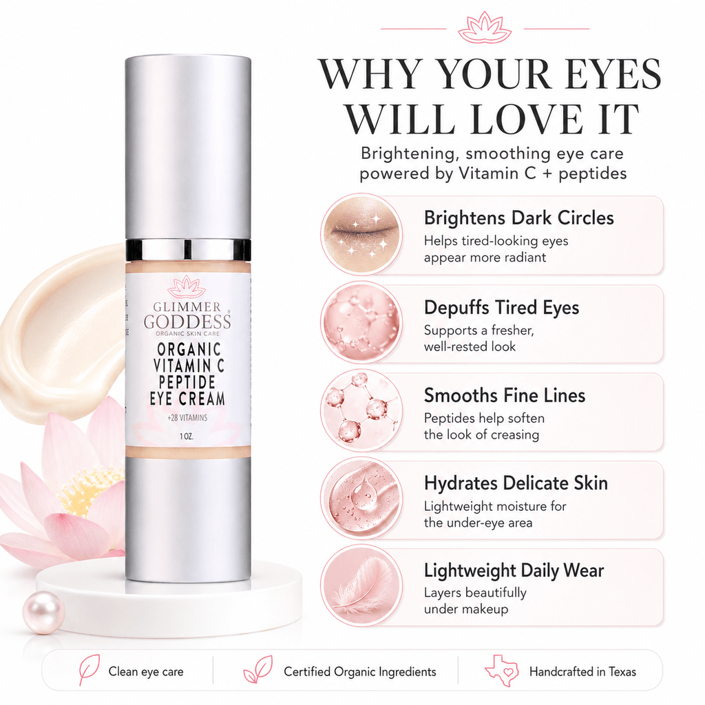 Organic Vitamin C Eye Serum – Peptide Treatment for Dark Circles - Mimi Glow